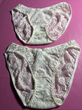 Lace Bikini Panties - White